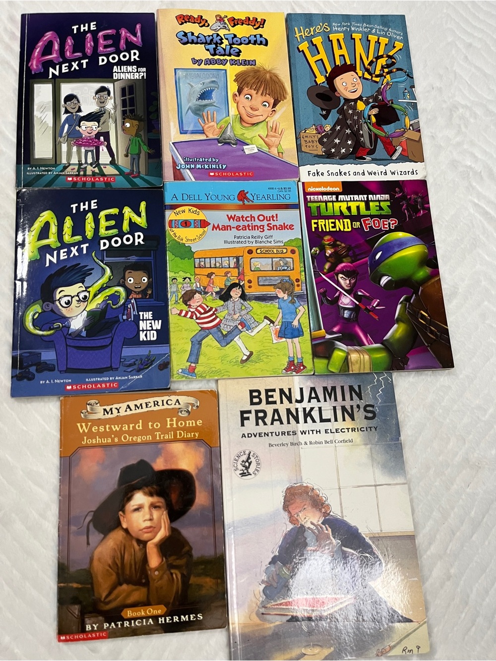 Kids Chapter Book Bundle Alien Next Door TMNT books boy boys